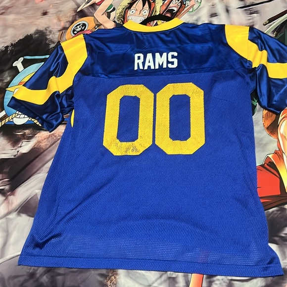 NFL Los Angeles Rams On Field Equipment Blue Yellow Home Throwback Jersey XL - Picture 4 of 5